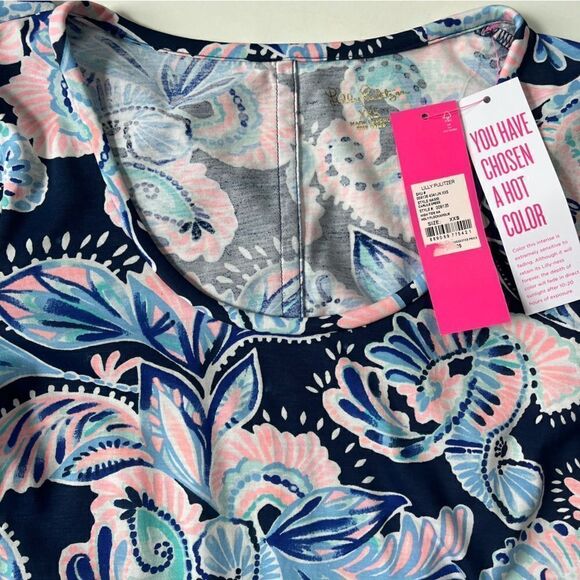 Lilly Pulitzer NWT Carlile Dress High Tide Navy XXS - Picture 10 of 14